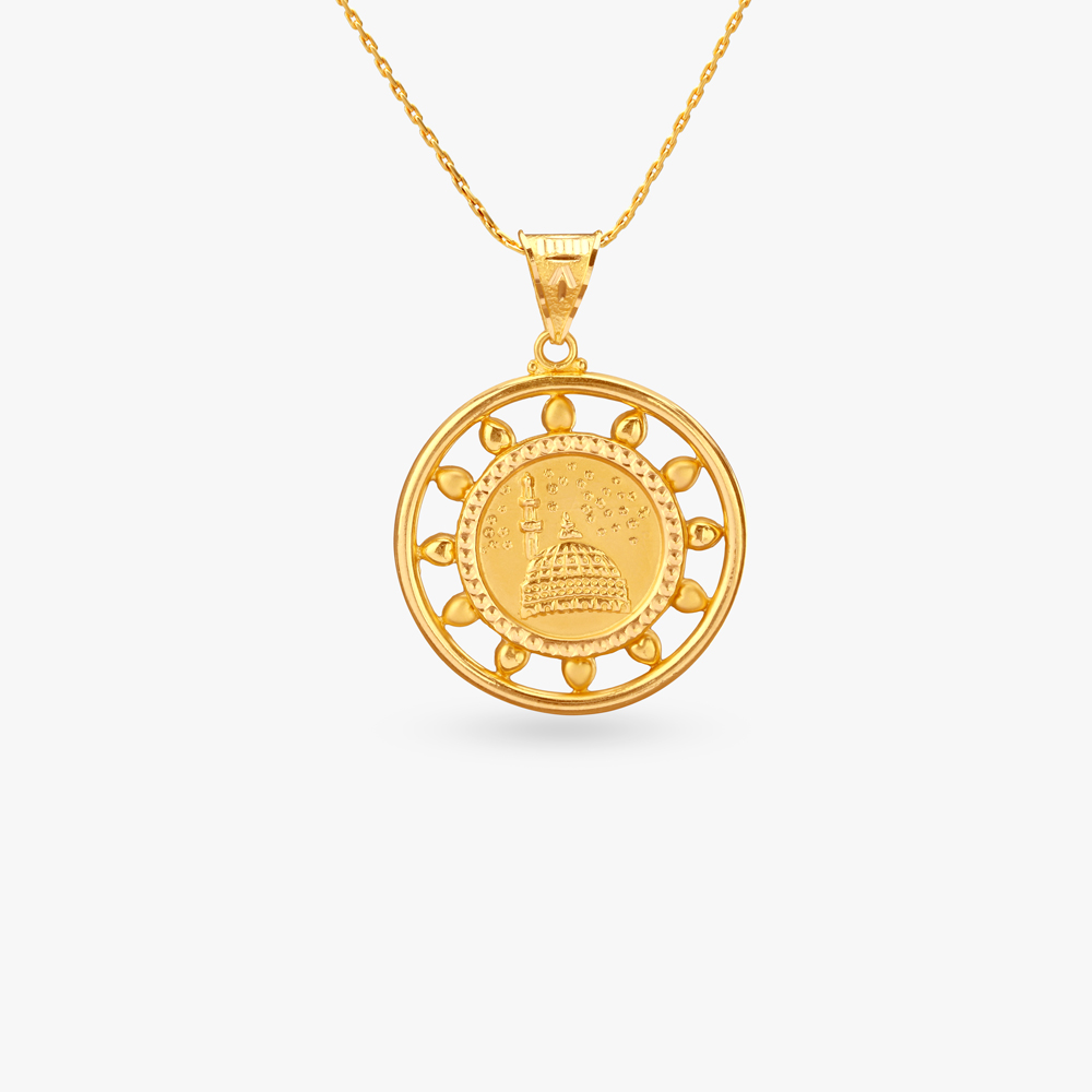 Radiant Dome Gold Pendant