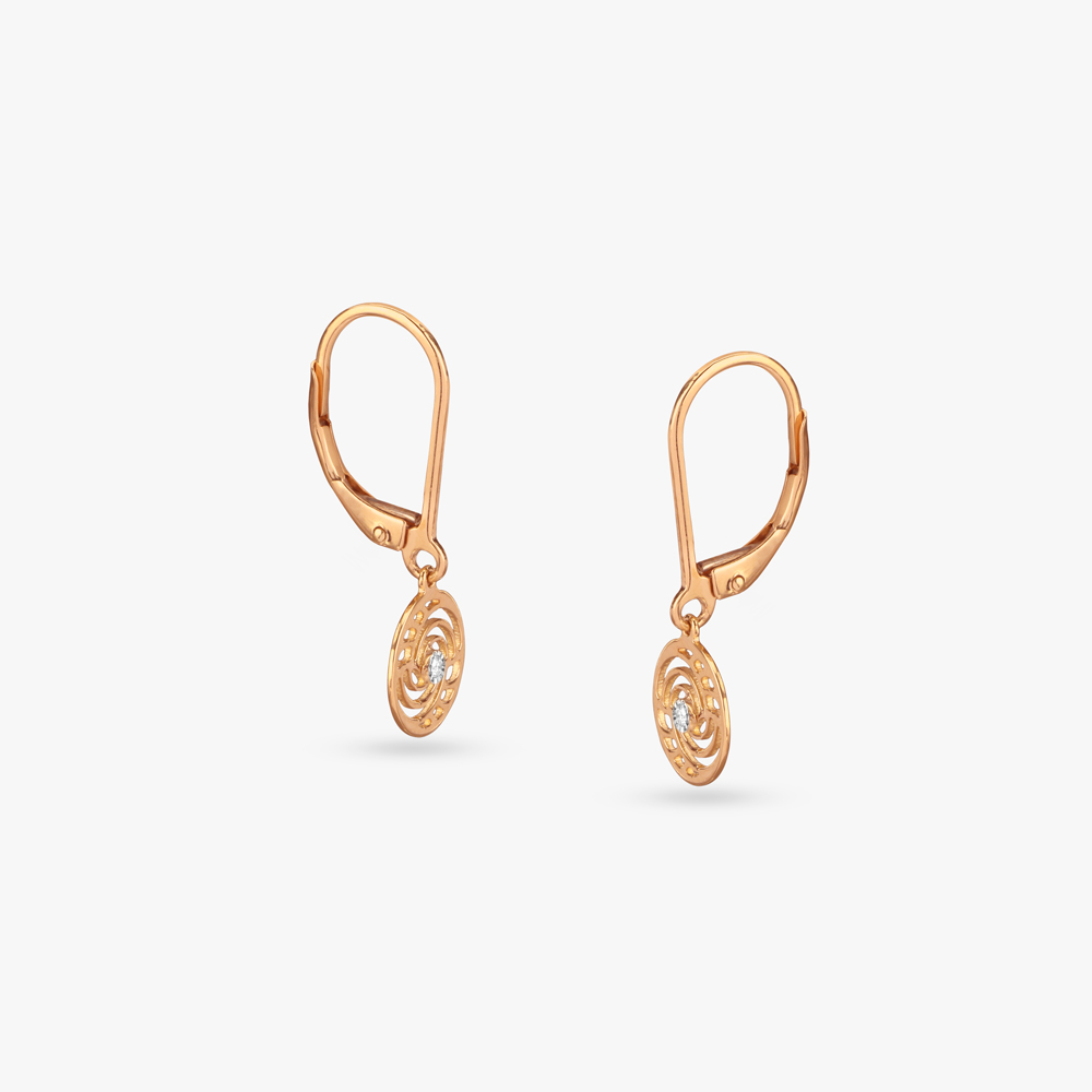 Wonder Swirl Diamond Hoop Earrings for Kids