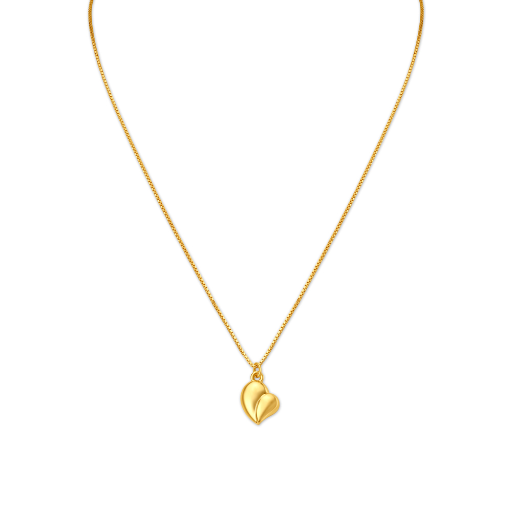 Elegant Gold Chain with Heart Pattern for Kids