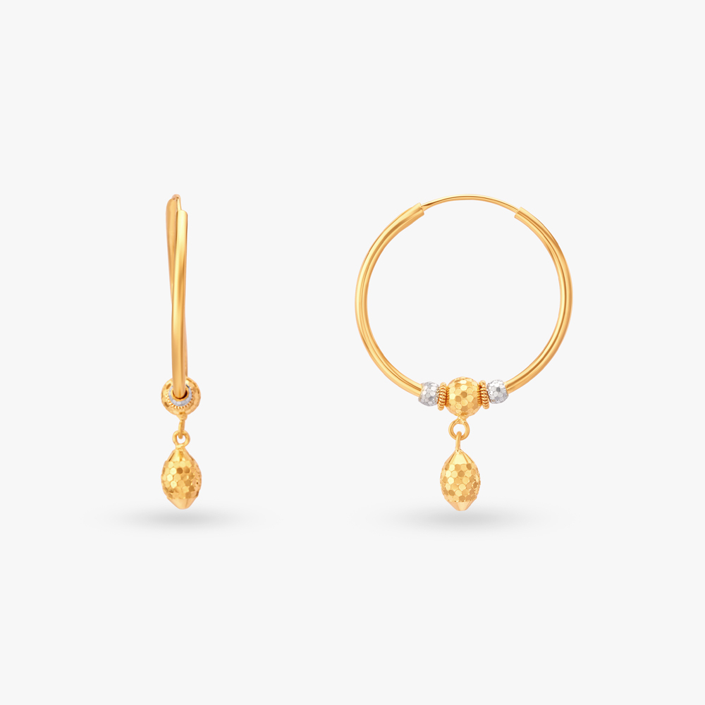 

Hammered Gold Hoop Earrings