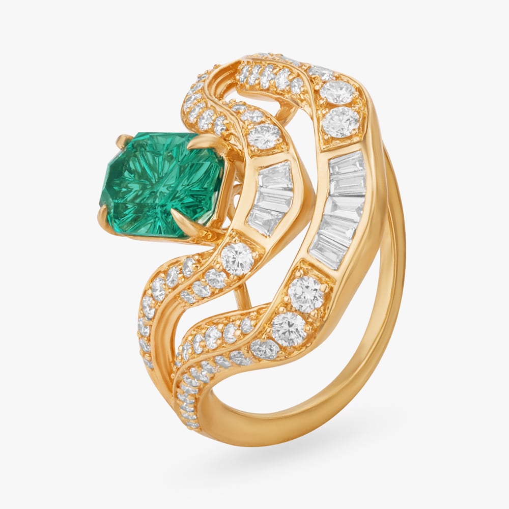 Verdant Crest Diamond Ring