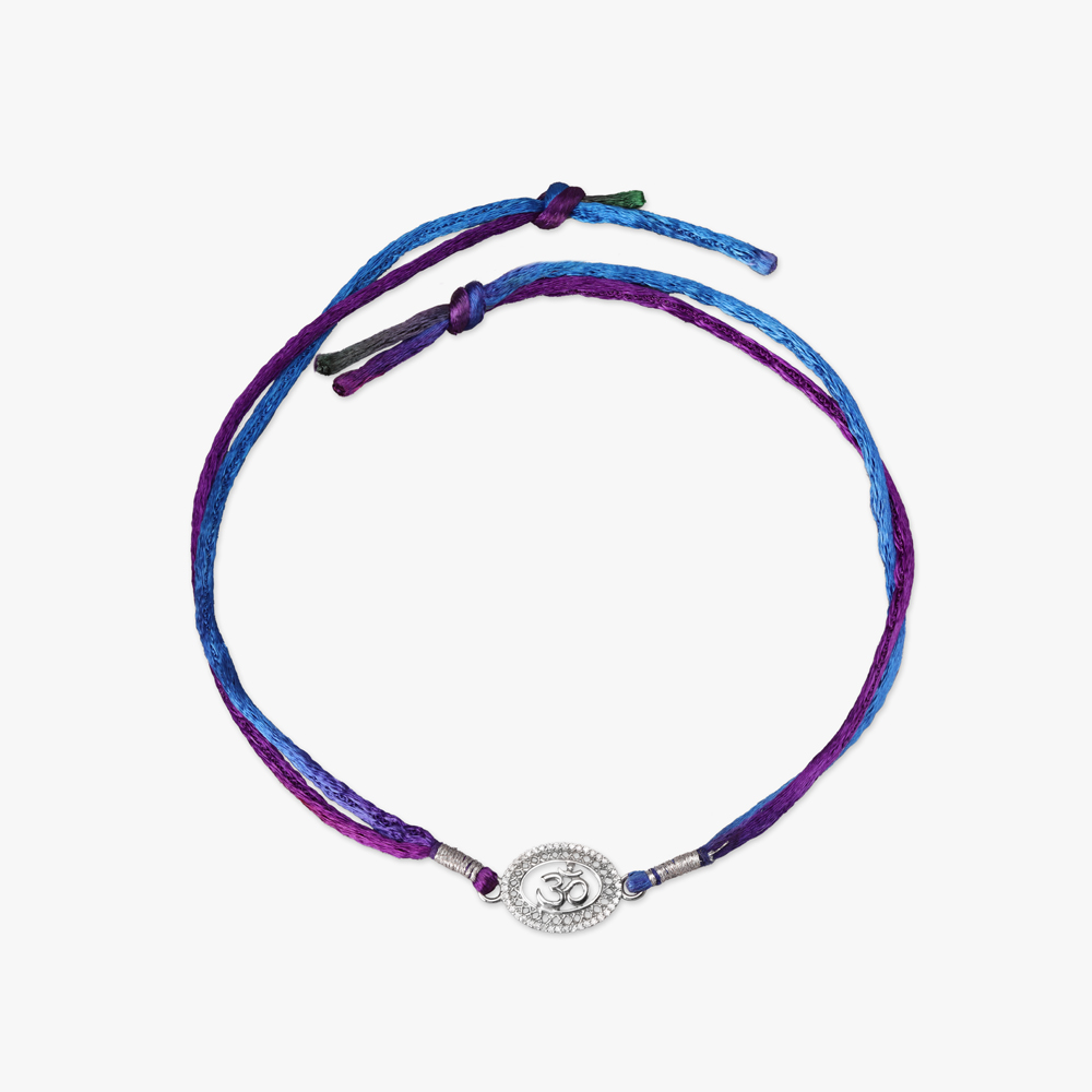 Celestial Om Silver Rakhi