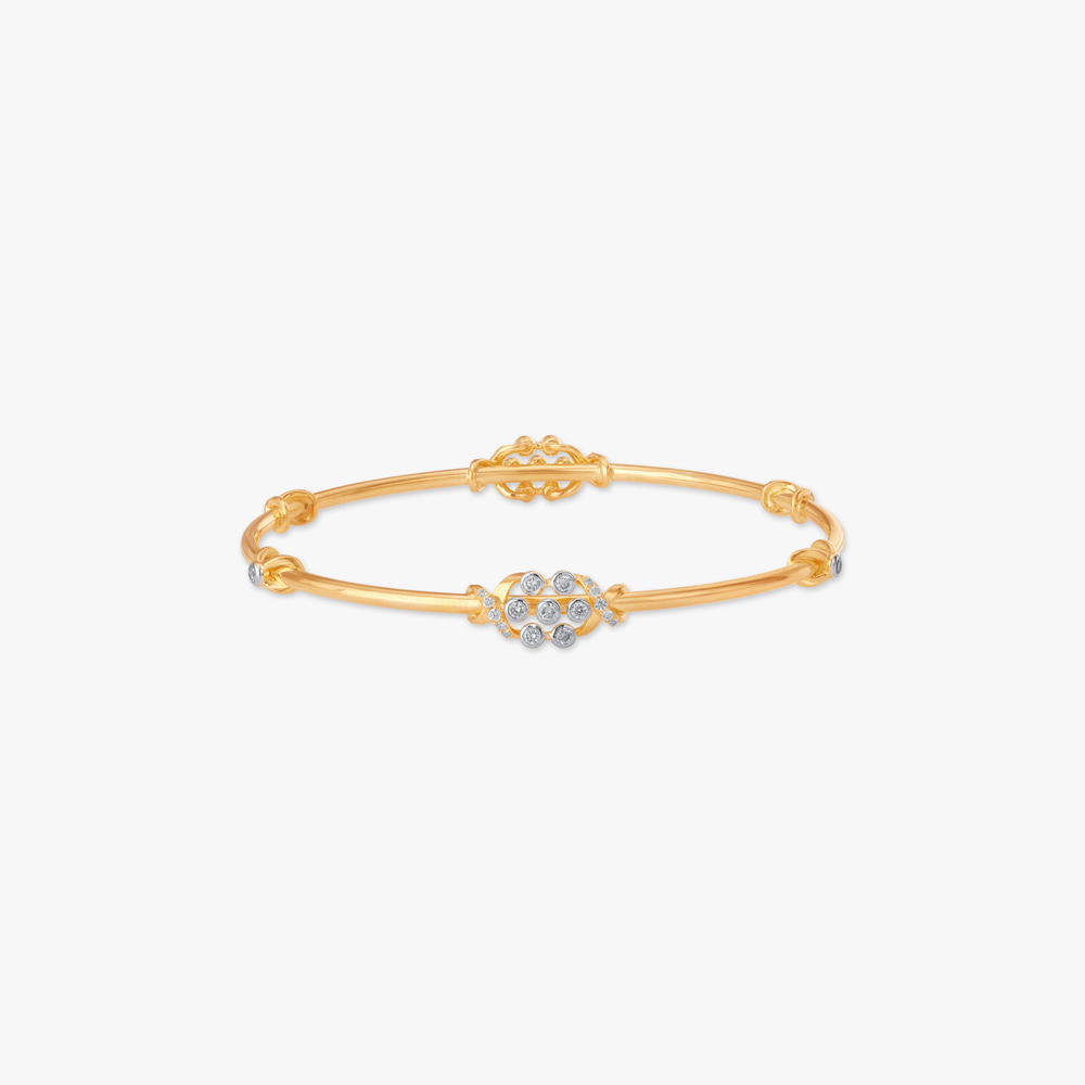 Graceful Cluster Diamond Bangle