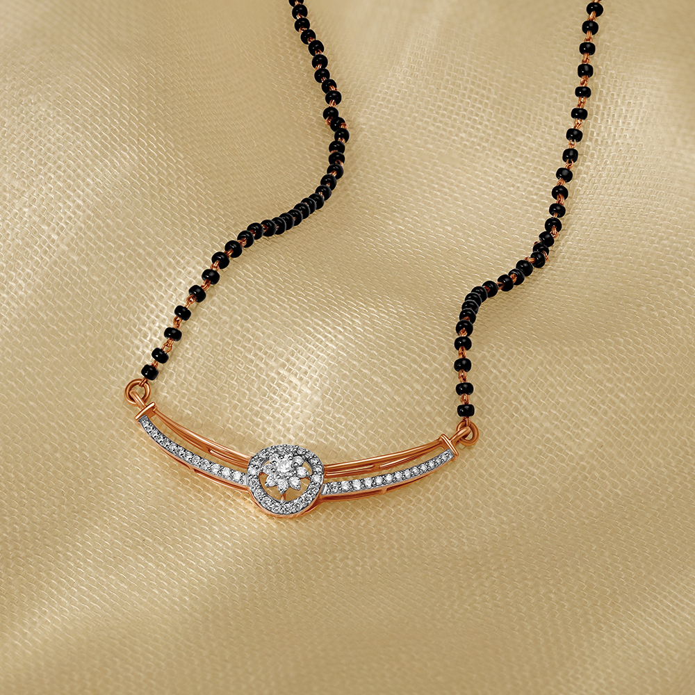 

Elegant Floral Diamond Mangalsutra