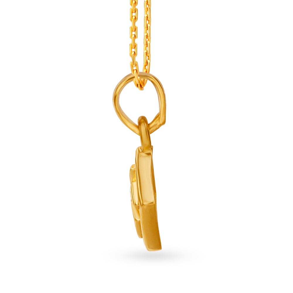 

Auspicious 22 Karat Yellow Gold Swastik Pendant
