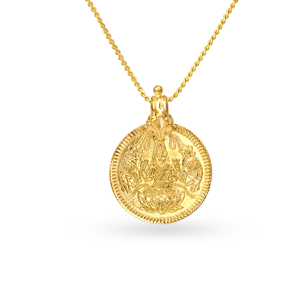 

Glorious Gold Lakshmi Kasu Pendant