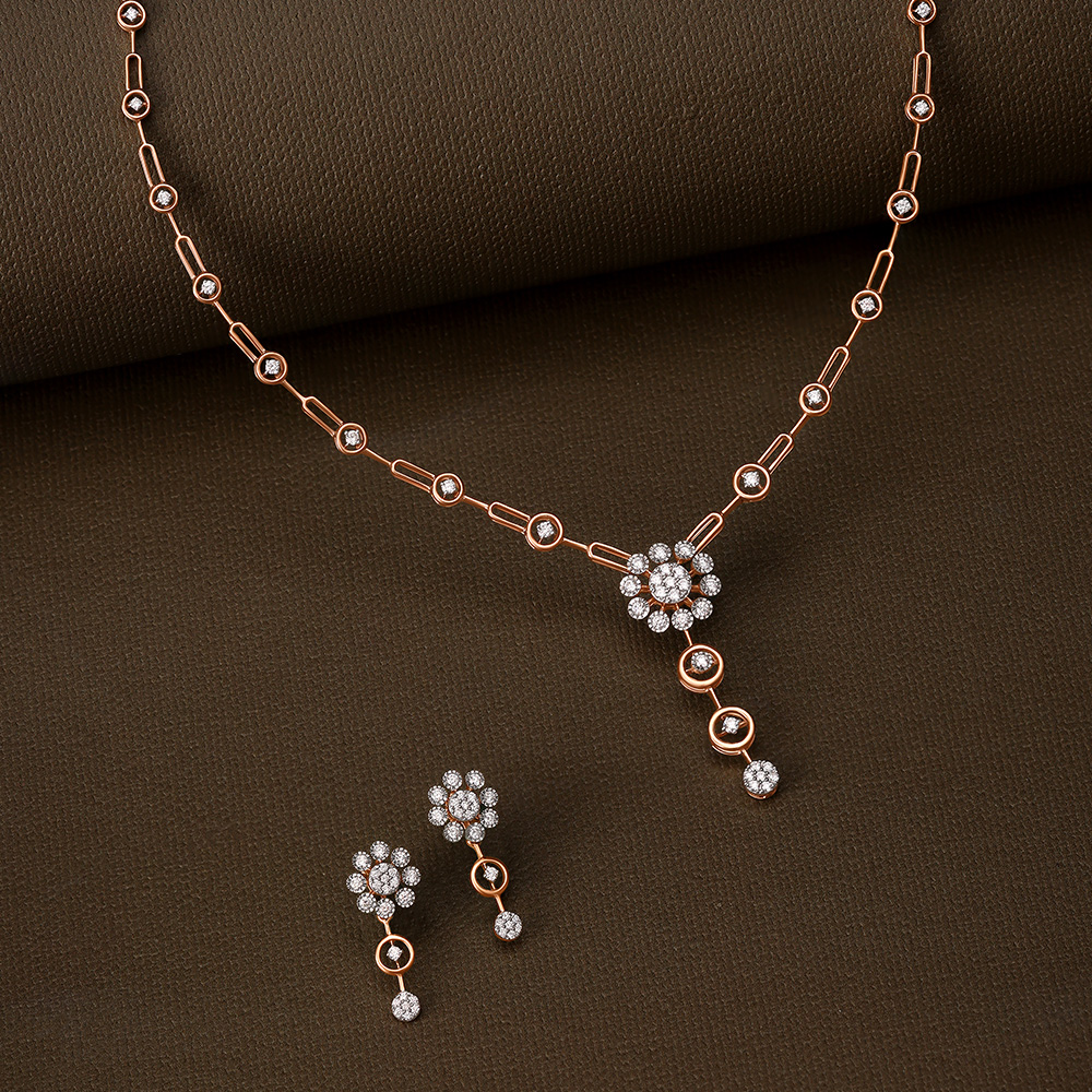 Enchanted Bloom Diamond Necklace Set