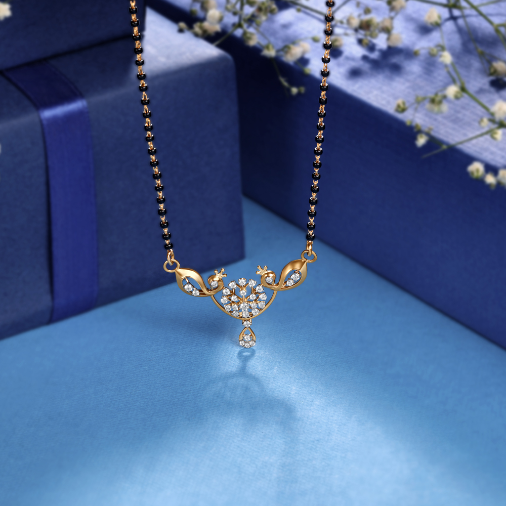 Blooming Peacock Diamond Mangalsutra