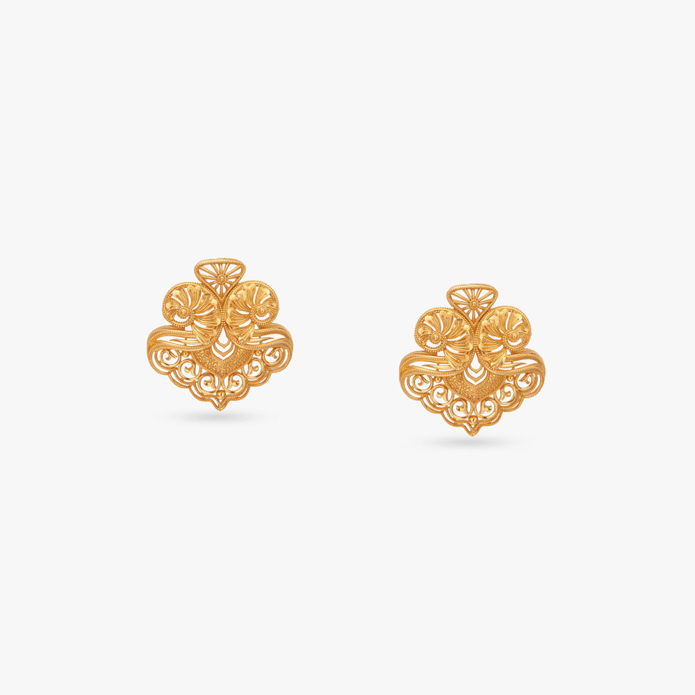 Sholar Pushpa Gold Pasha Earrings