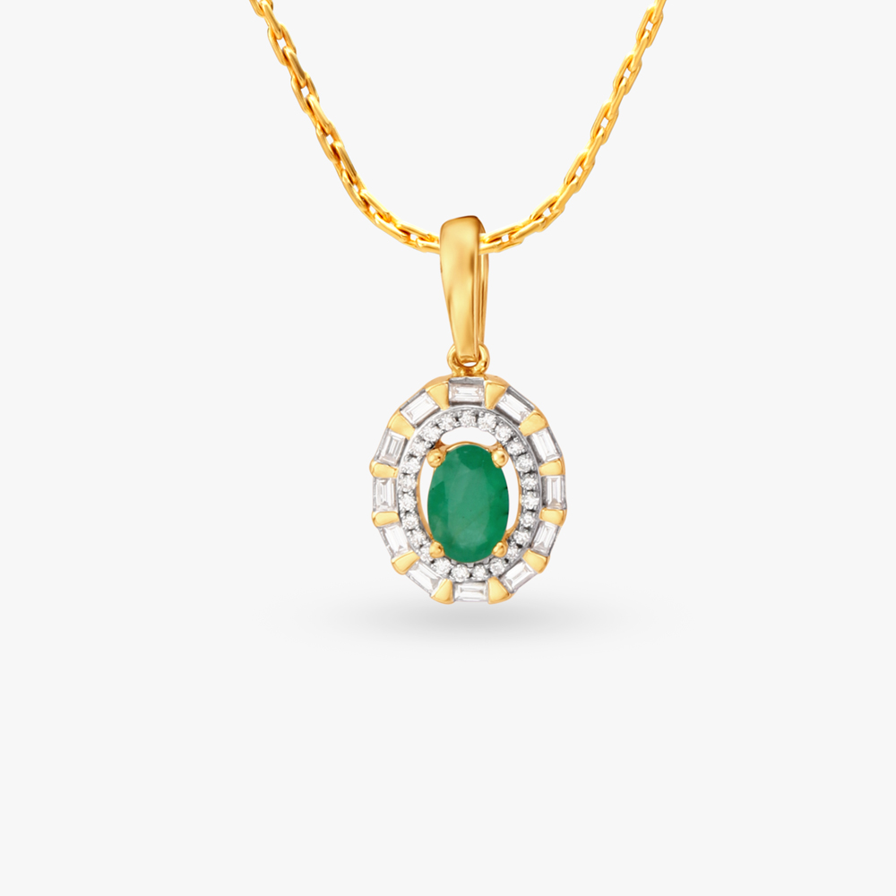 Geometric Allure Diamond Pendant