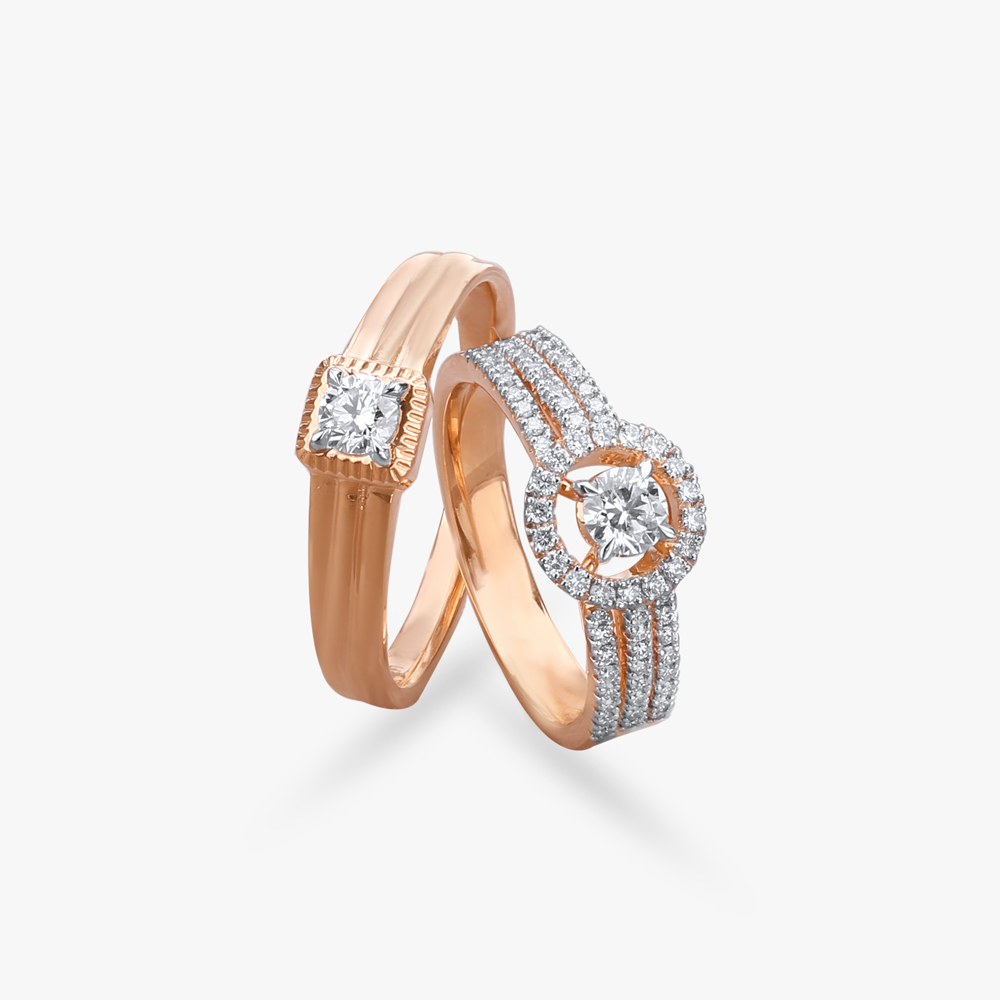 Forever Bond Diamond Couple Rings