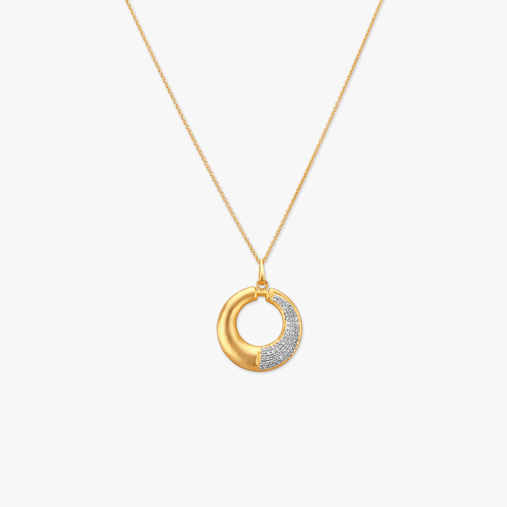 Eternal Circle Gold Pendant with Chain