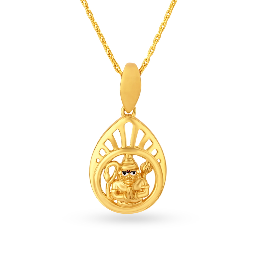 Devotional Gold Pendant for Men