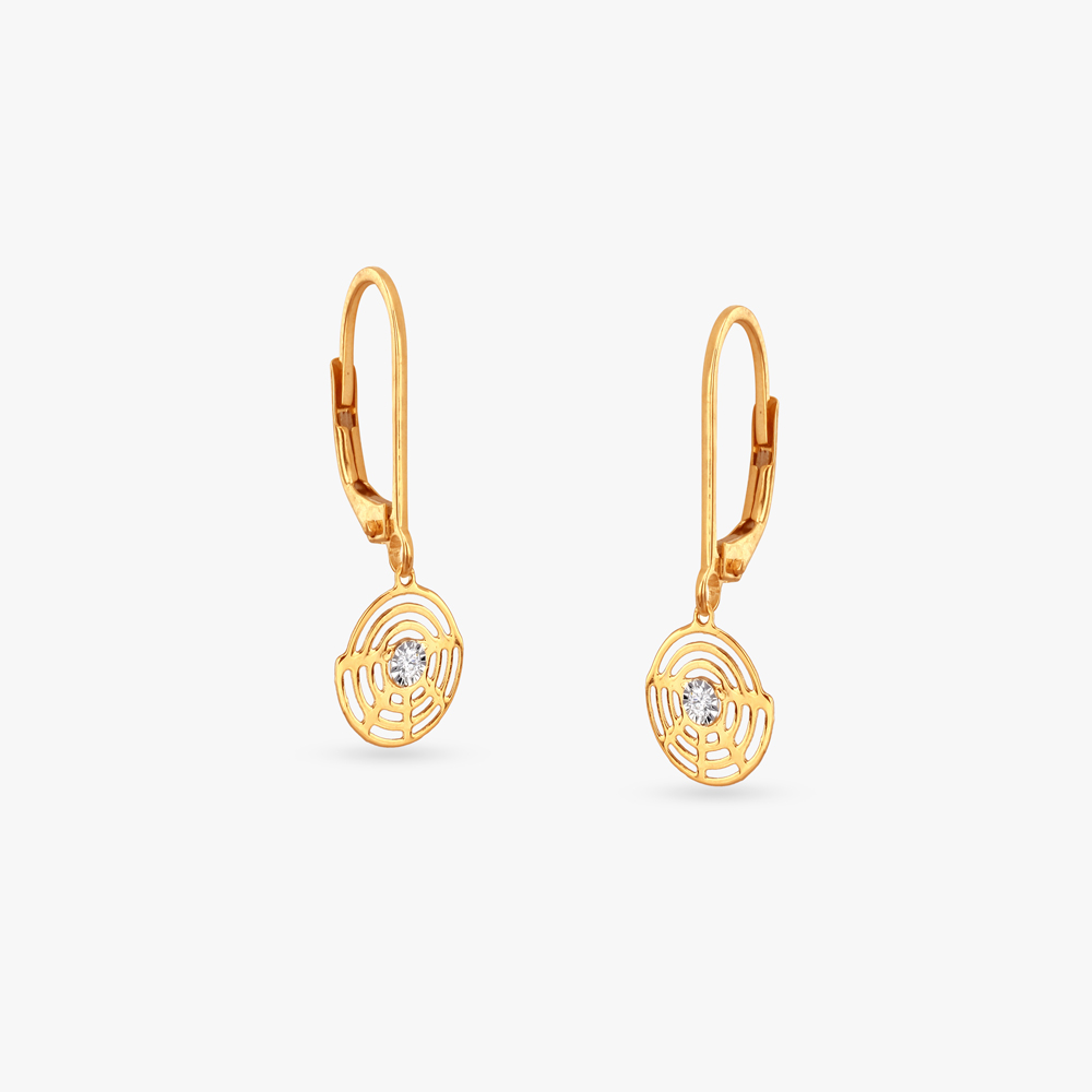 Twinkle Webs Diamond Hoop Earrings For Kids