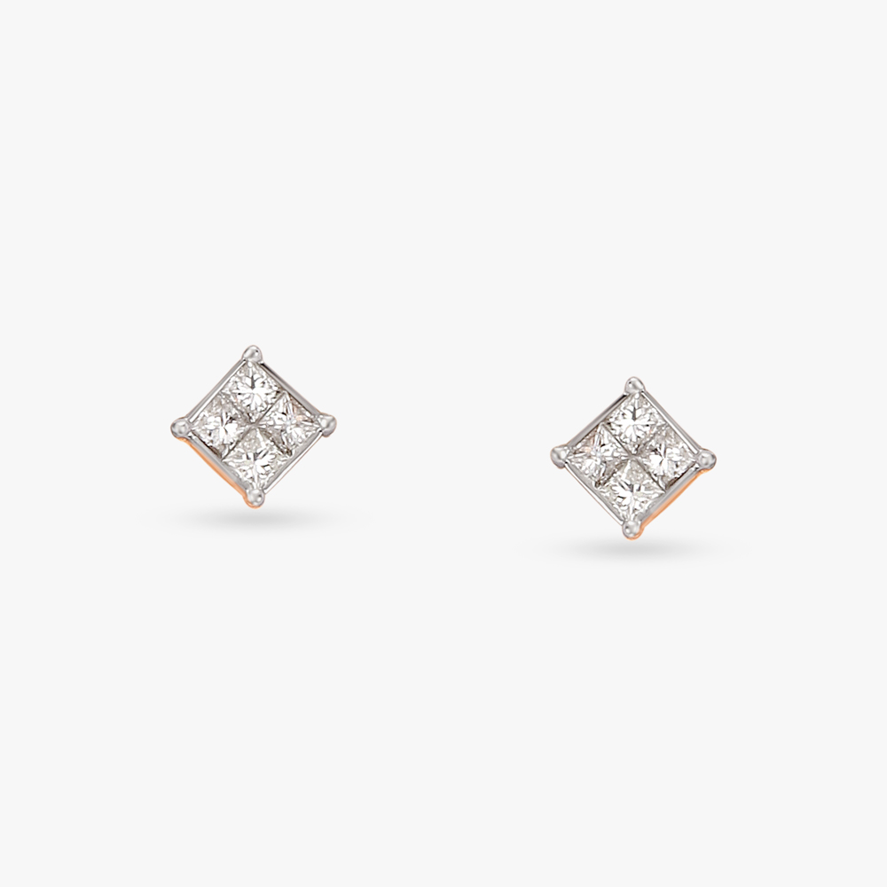 Divine Delight Diamond Stud Earrings