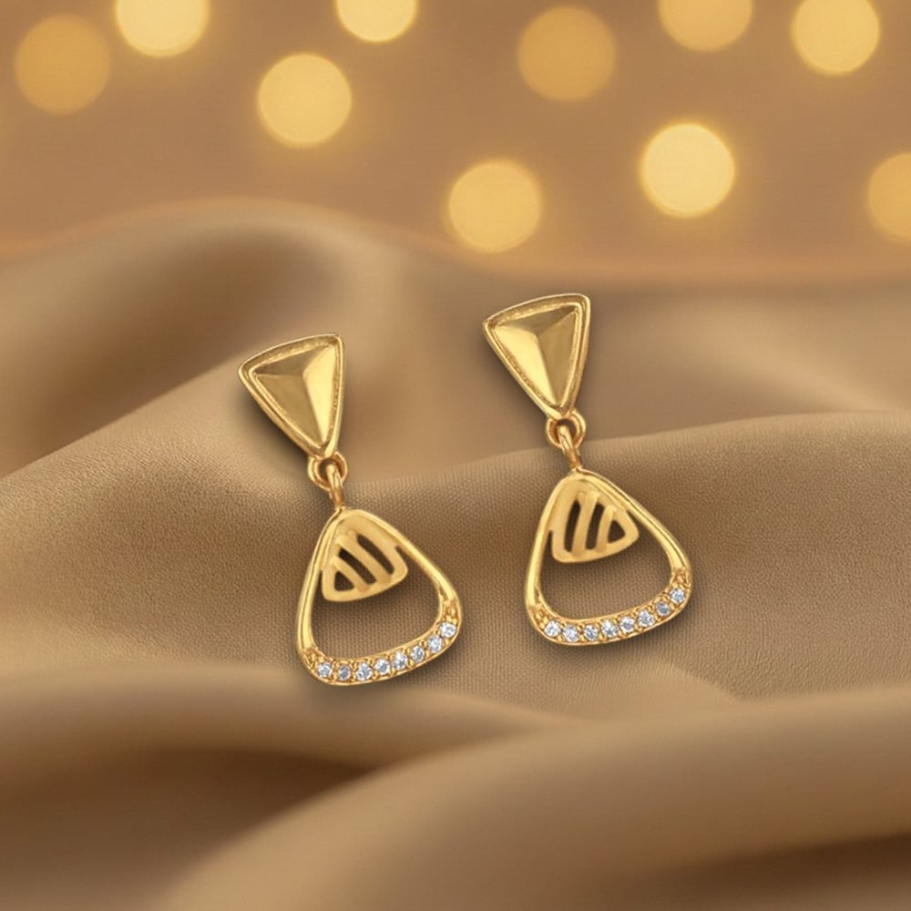 Chic Prism Gold Drop Earrings