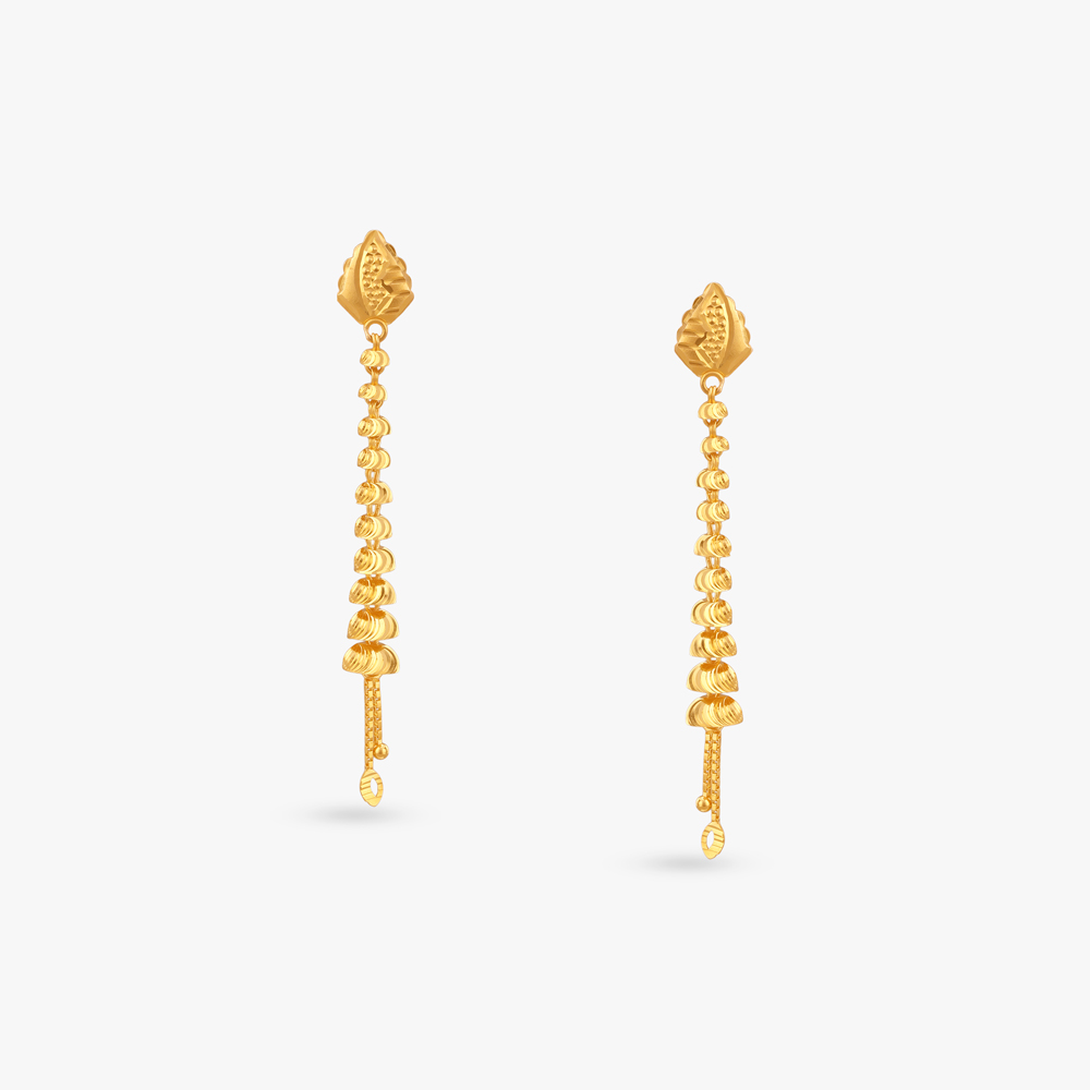 Luxe Cascade Gold Drop Earrings