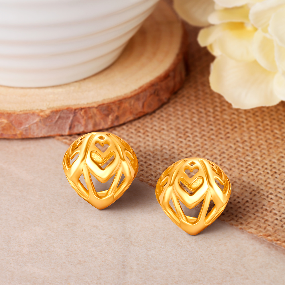 Stylish Gold Stud Earrings