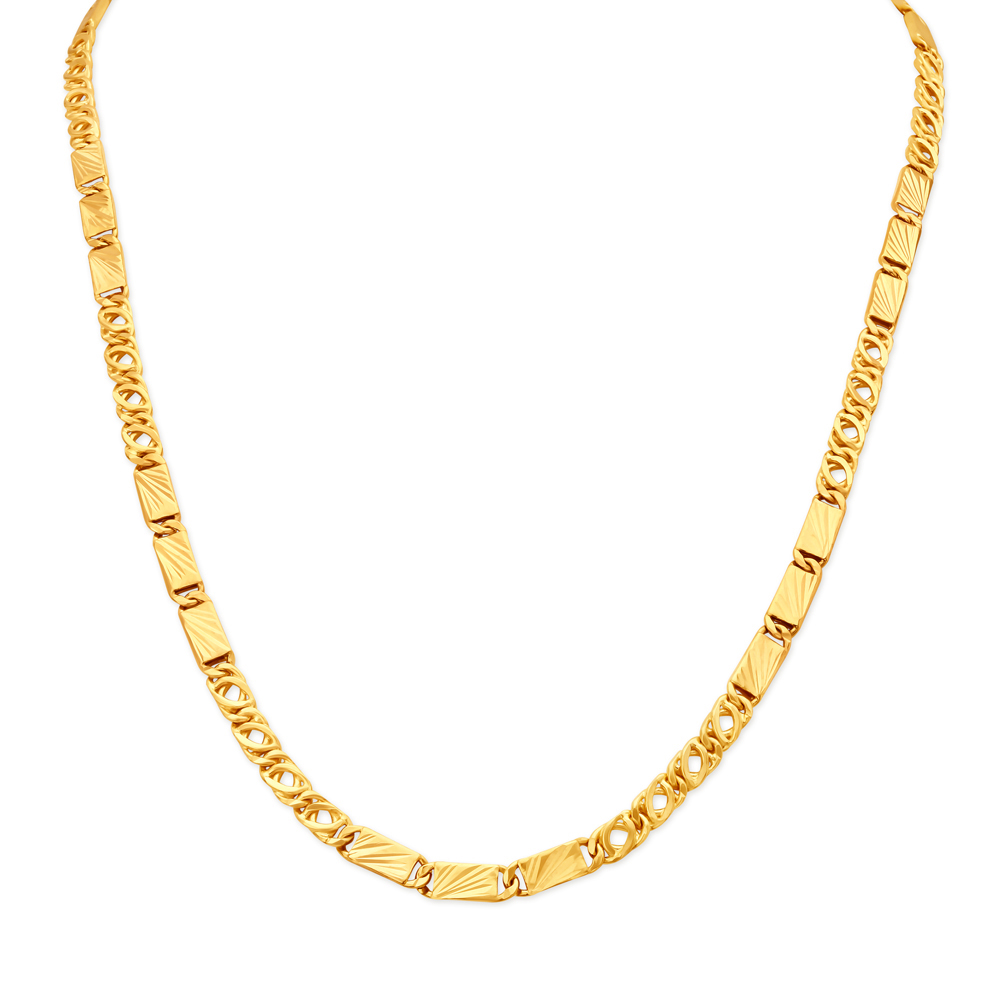 Sonorous 22 Karat Yellow Gold Etched Chain