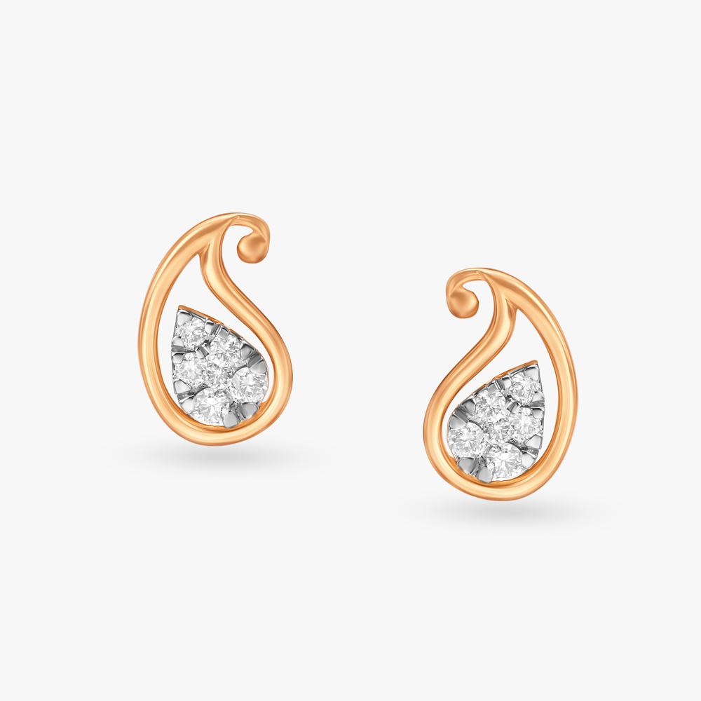 Mango Tango Diamond Stud Earrings
