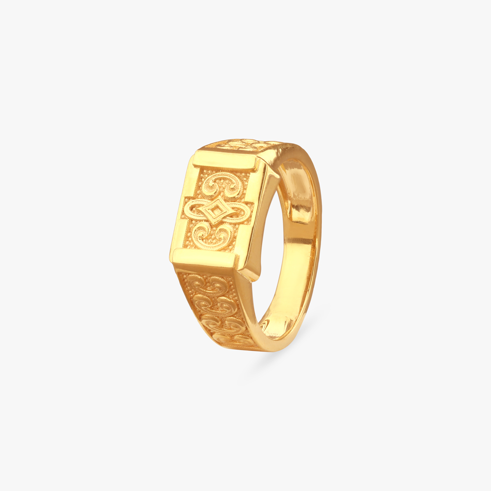 Royal Touch Gold Ring for Men