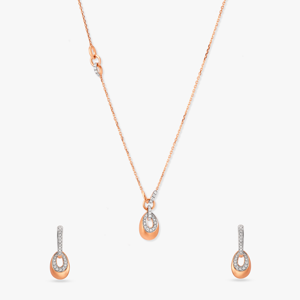 Celestial Drop Diamond Necklace Set