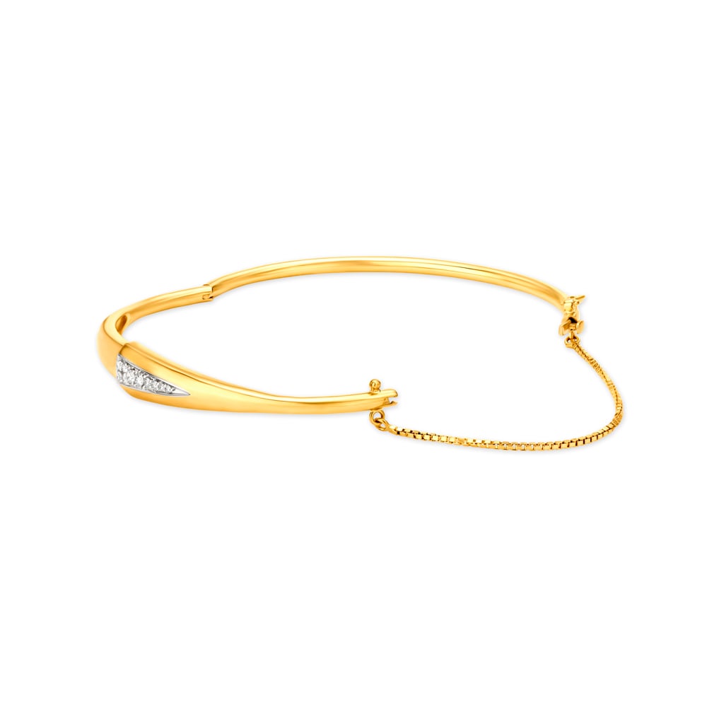 

Sleek Triangle Diamond Bangle