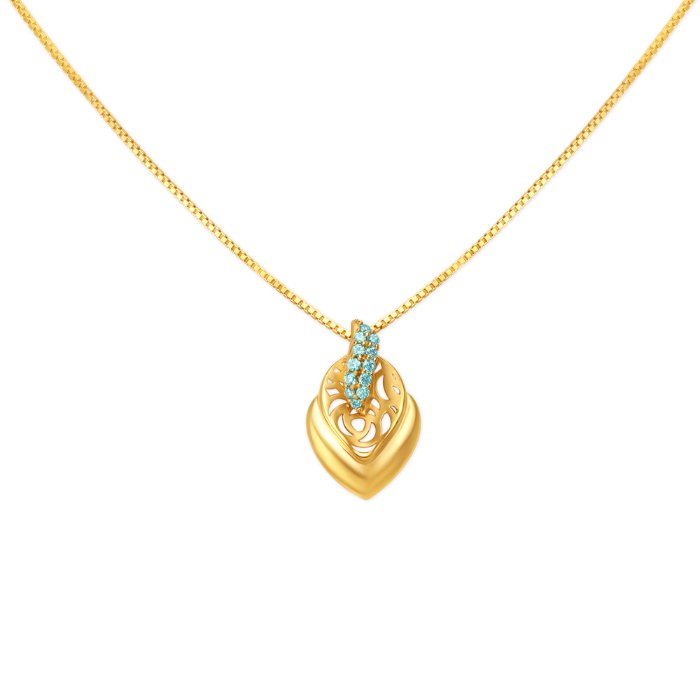

Elegant Leafy Pendant with Chain