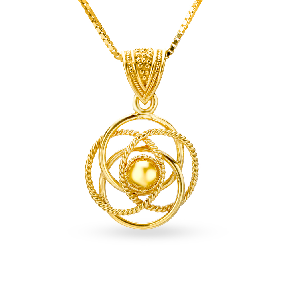 Captivating Circlet Design Gold Pendant
