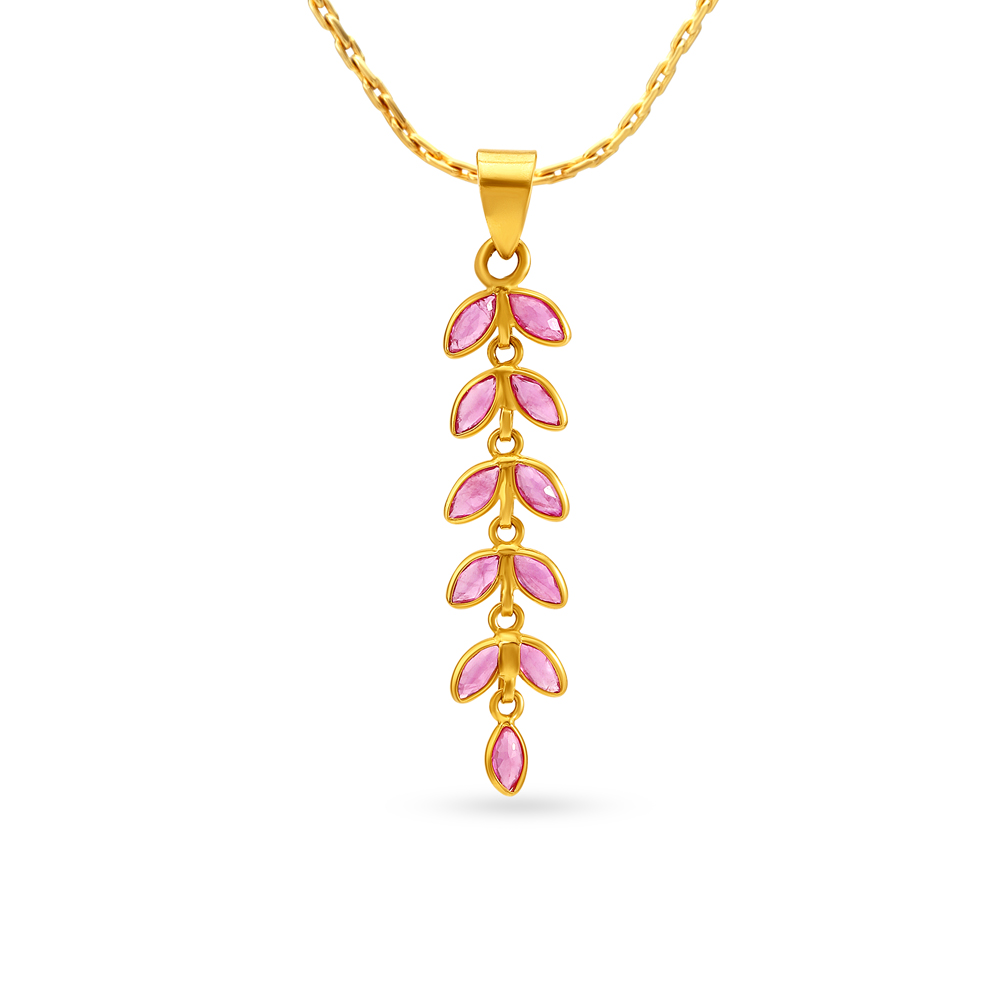 Vibrant Ruby Vine Pendant