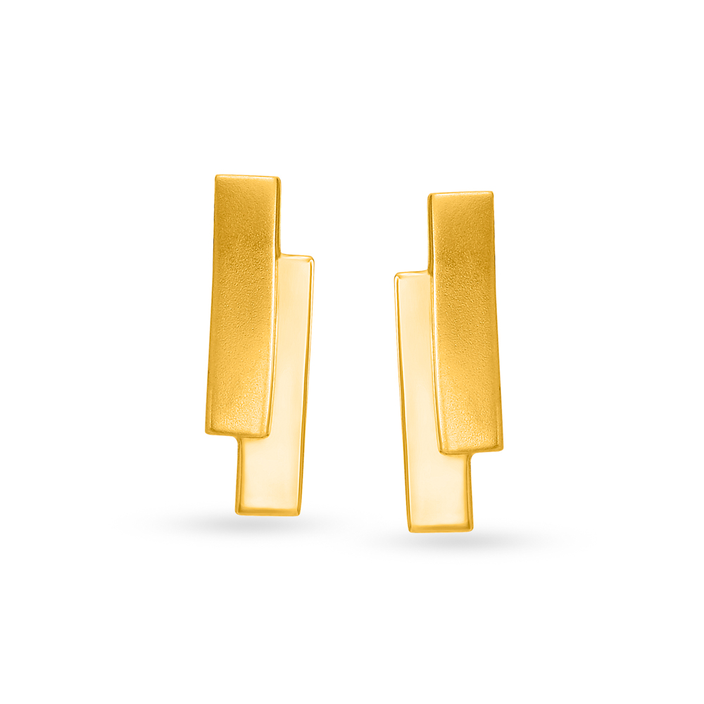 Minimalistic Gold Stud Earrings