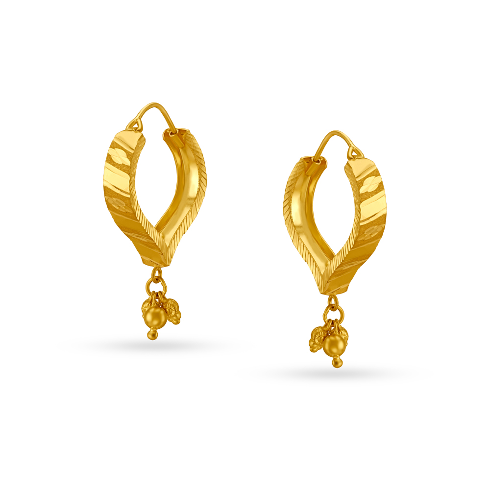 

Riveting Gold Hoop Earrings With Beads