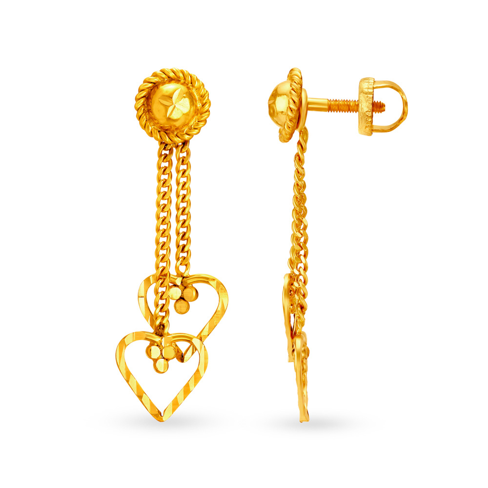 

Flamboyant 22 Karat Yellow Gold Leaf Drops