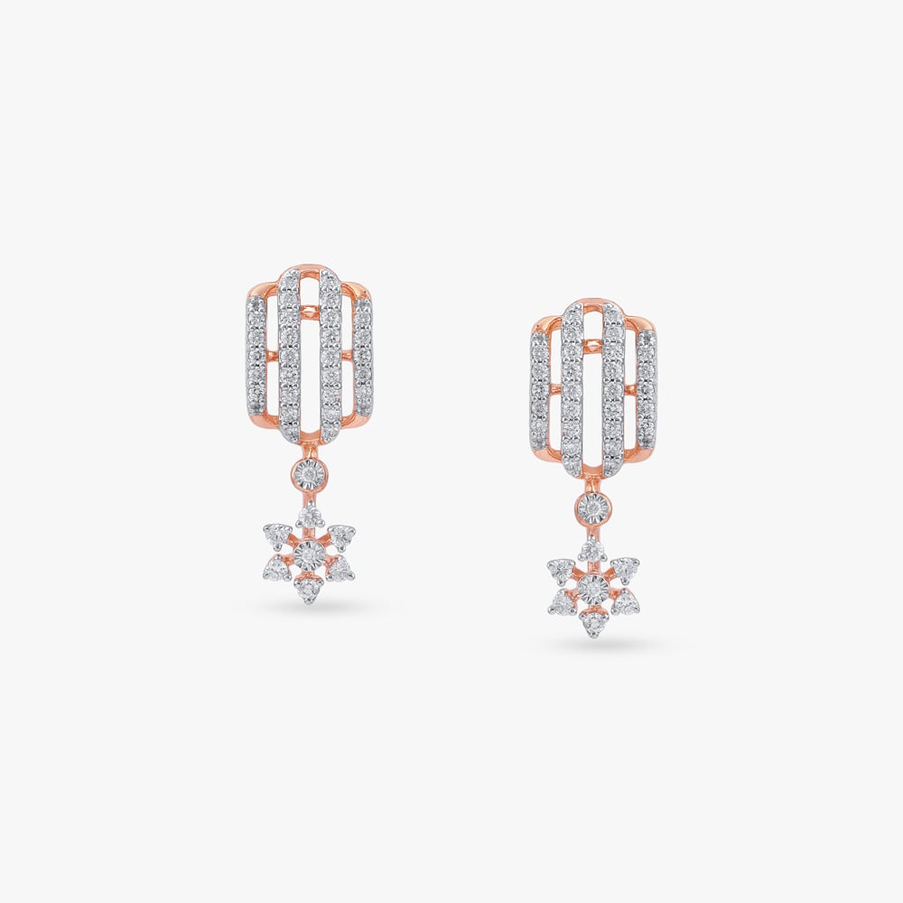 Stellar Spark Diamond Drop Earrings