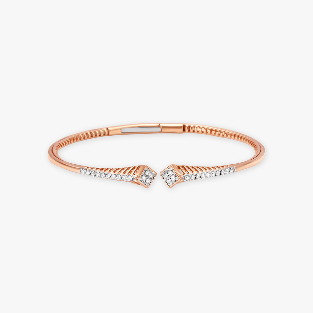 Contemporary Glam Diamond Bangle