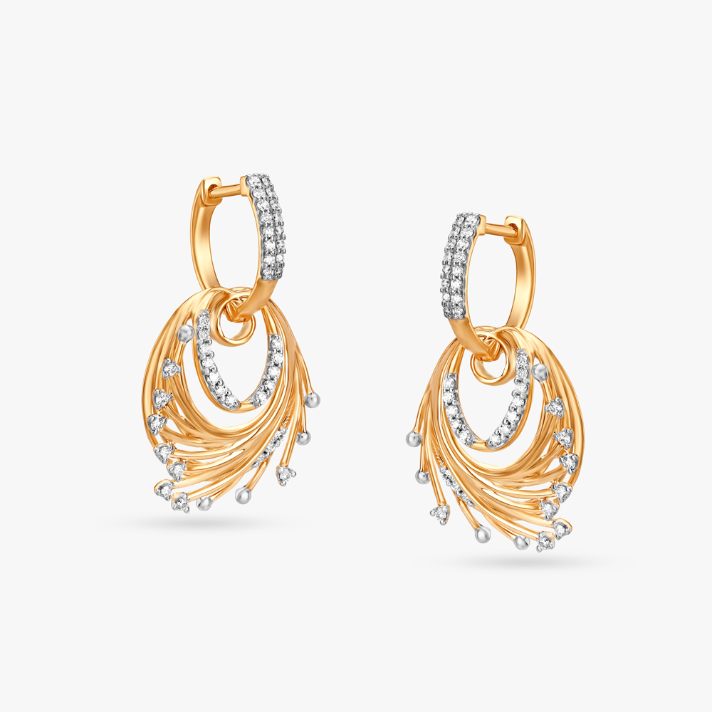 Burst of Sunshine Diamond Drop Earrings