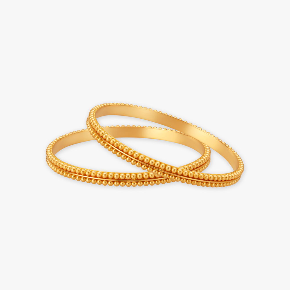 Bead Gold Bangles