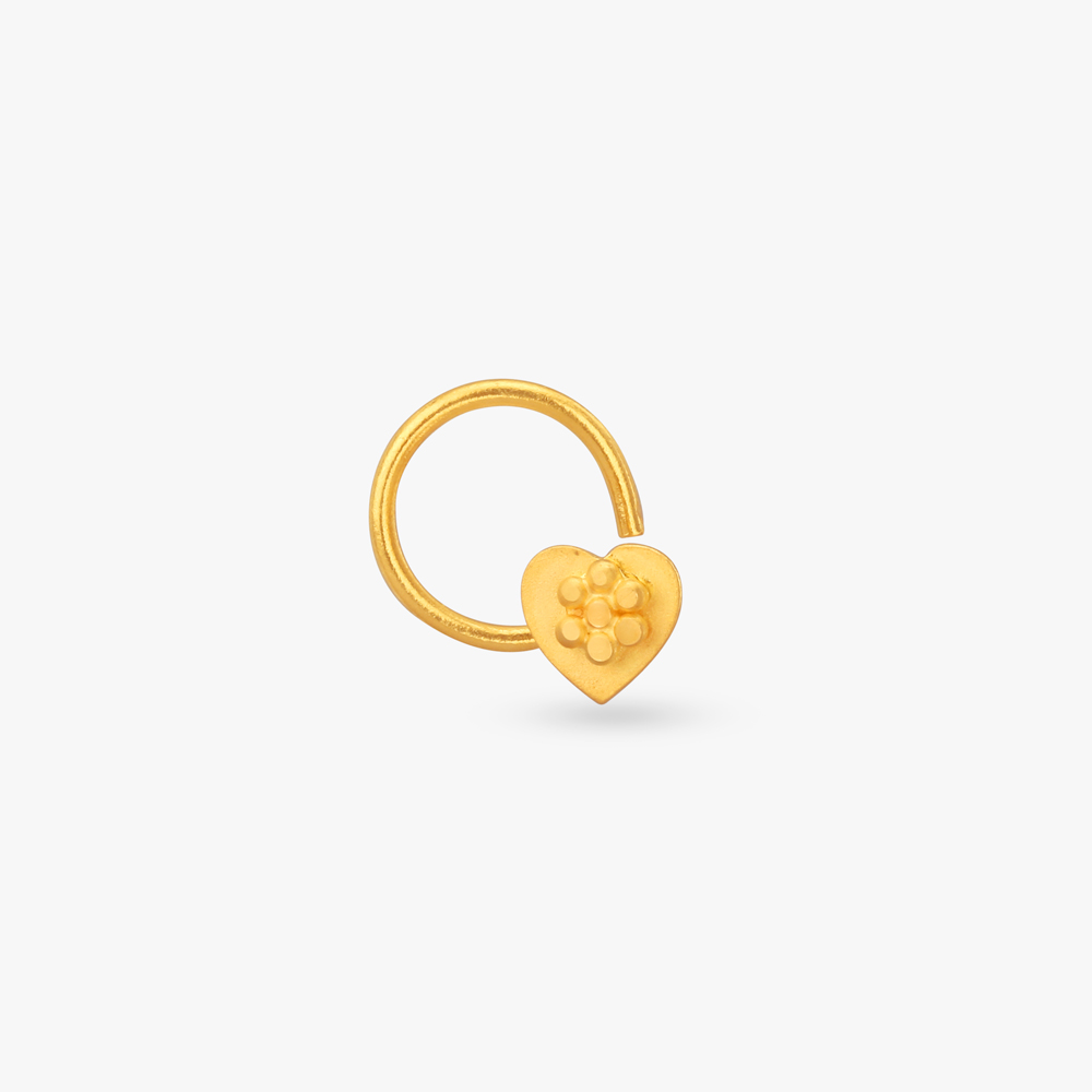 Exquisite Leaf Gold Nose Pin