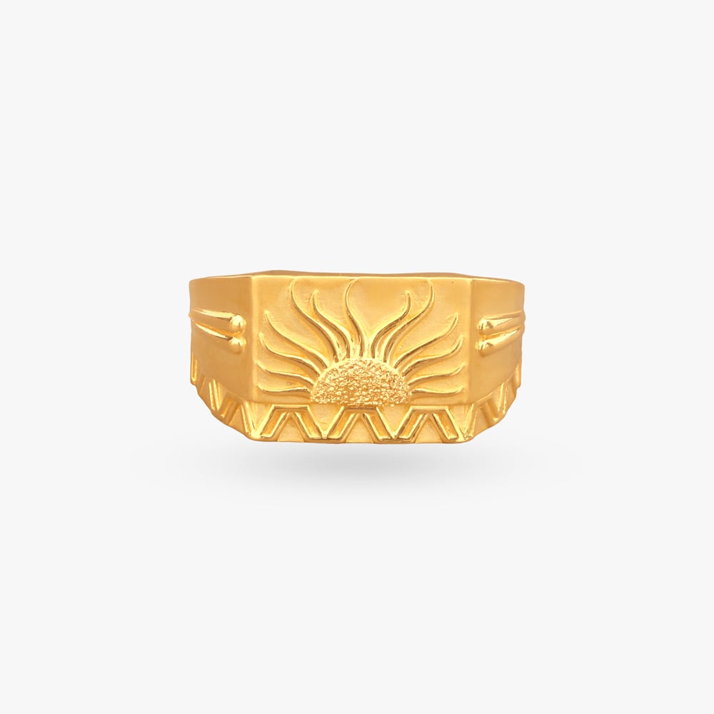 Solar Forge Gold Ring for Men