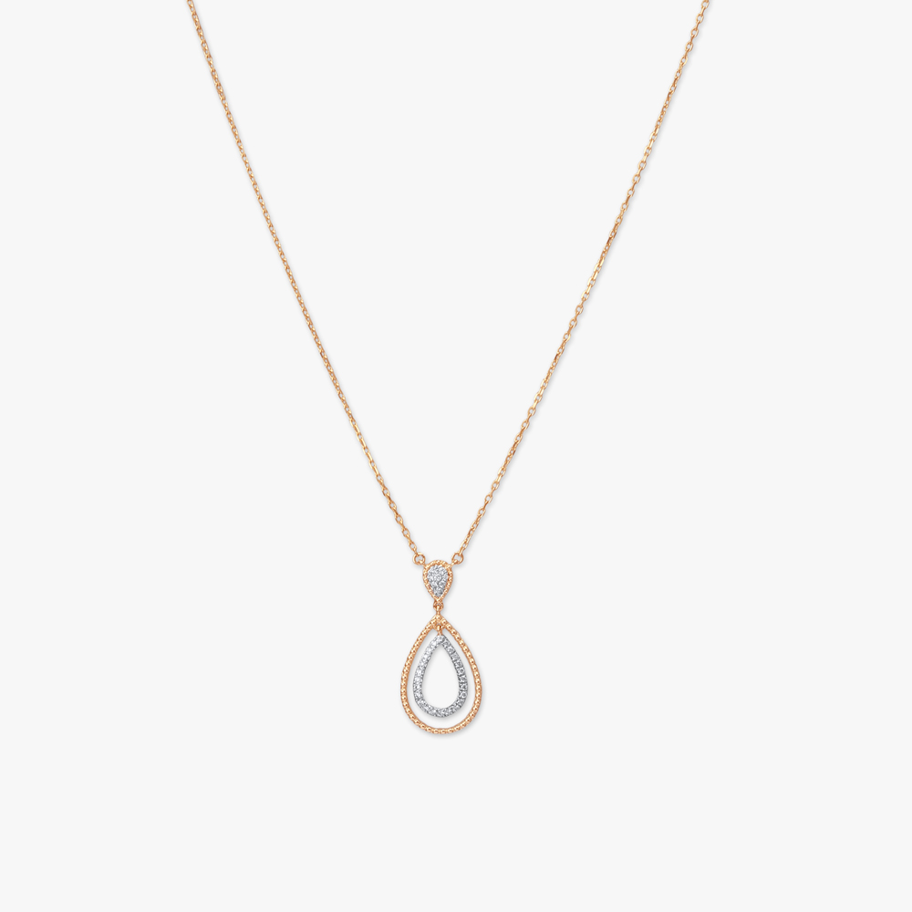 Glow Drop Diamond Pendant with Chain