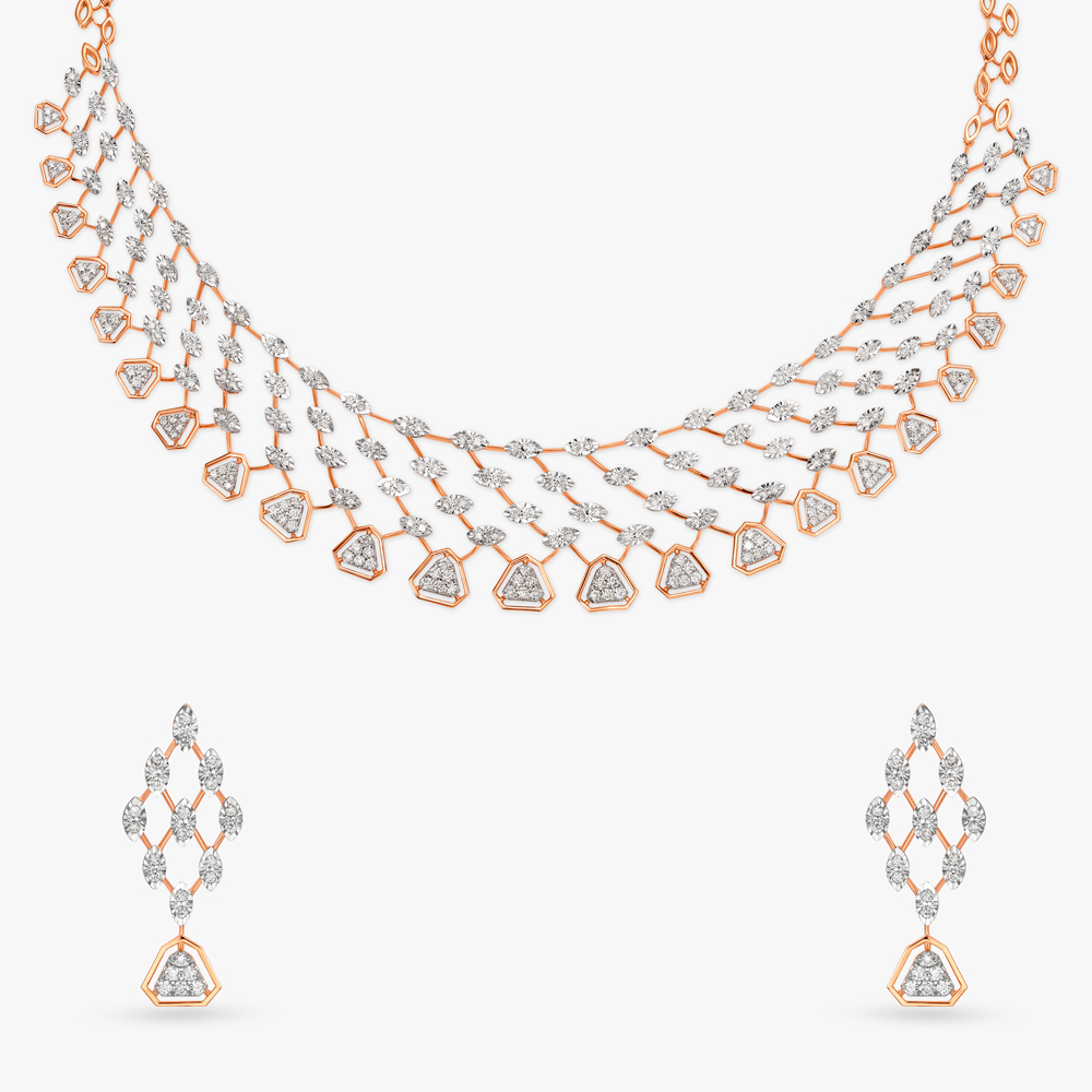 Dreamcatcher's Whispers Natural diamond Necklace Set
