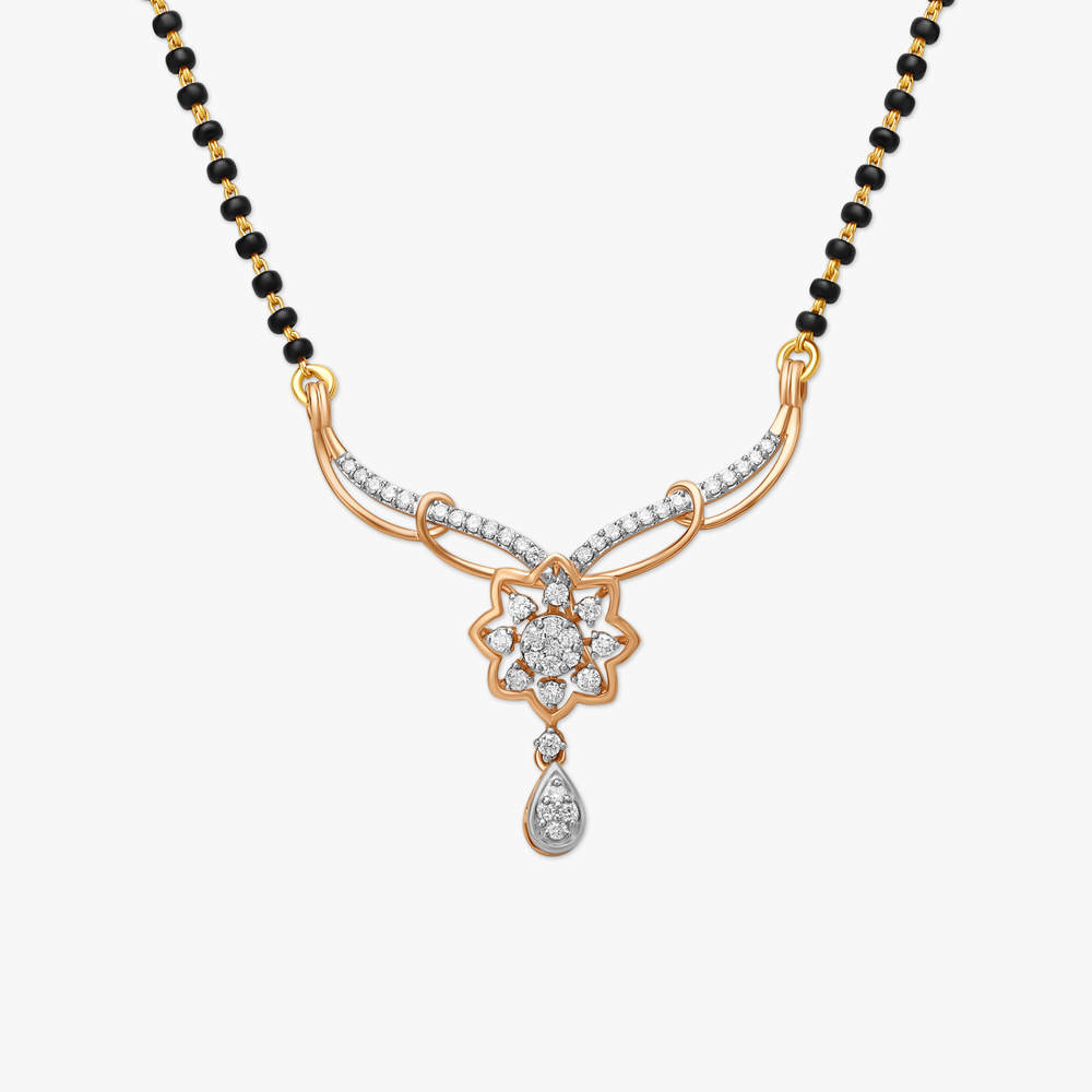 Radiant Floral Diamond Mangalsutra