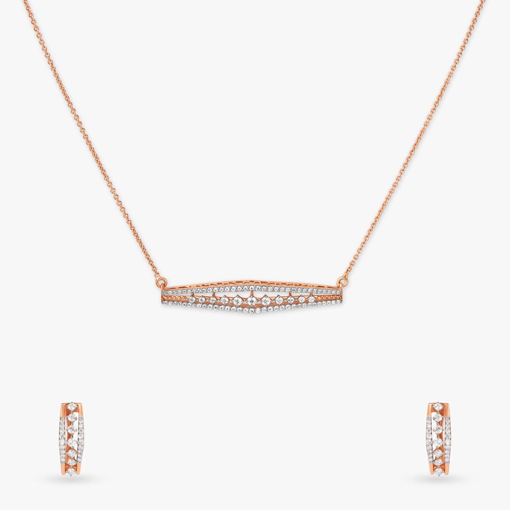 

Stunning Contemporary Diamond Necklace Set