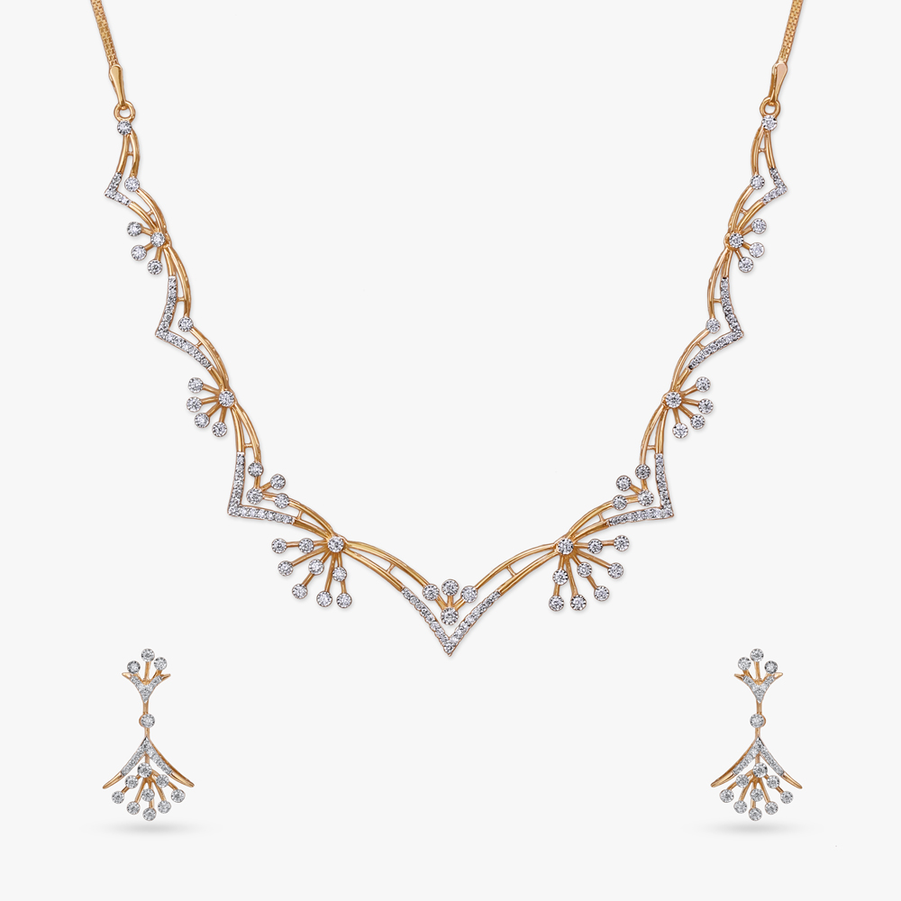 Firework Fantasy Diamond Necklace Set