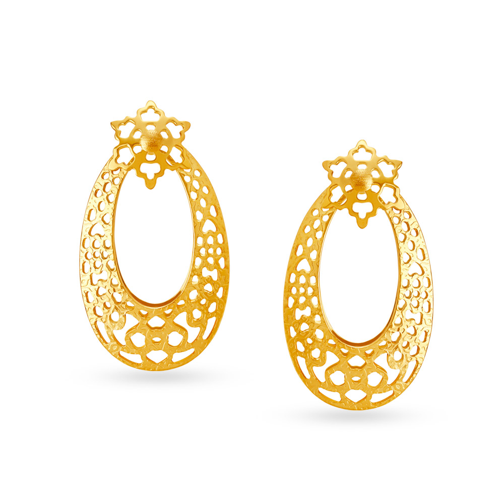 Modern Gold Stud Earrings