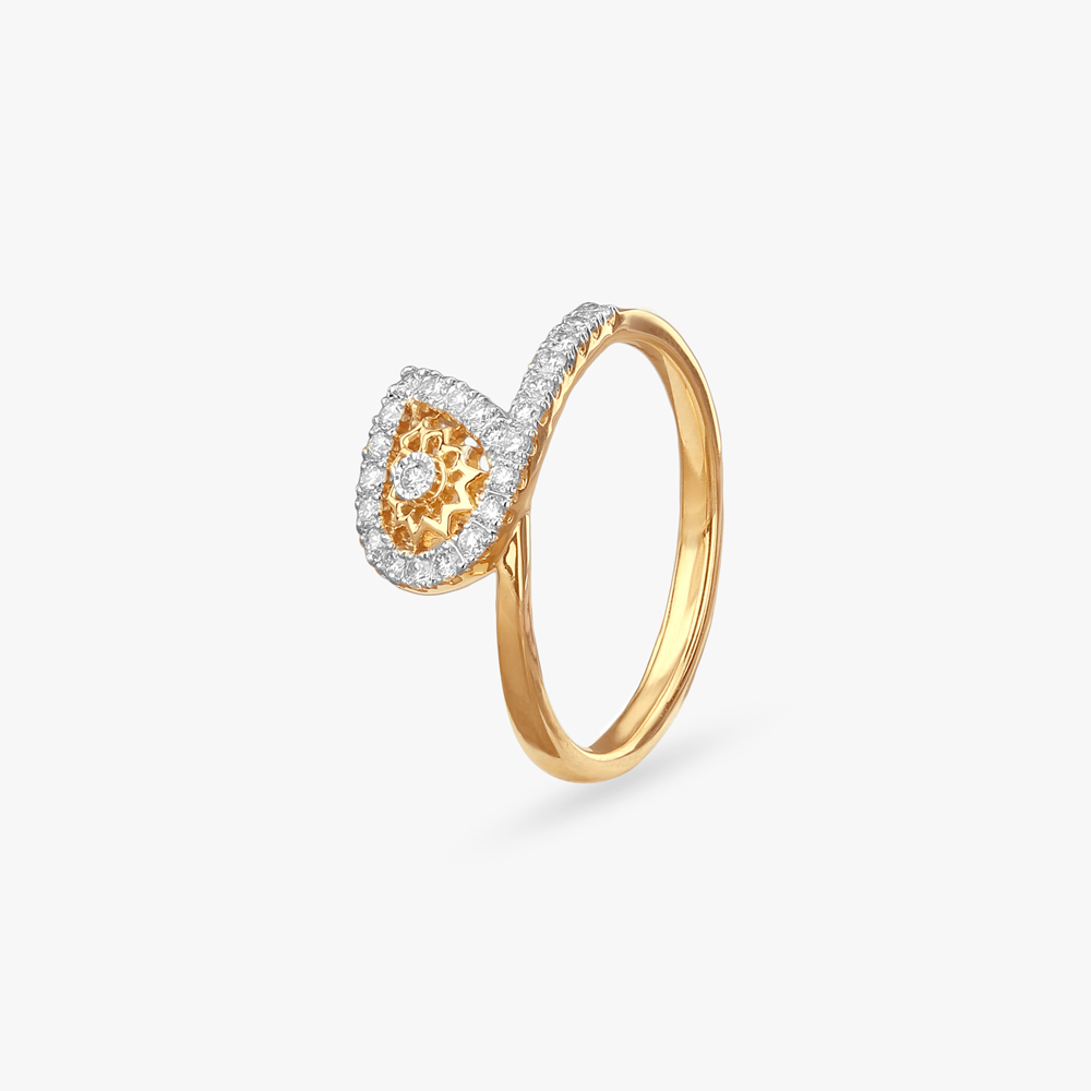Teardrop Bloom Diamond Ring