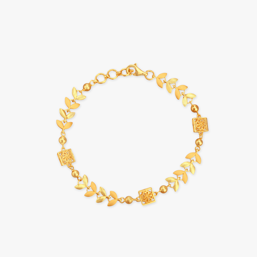 Leaf Trail Gold Bracelet