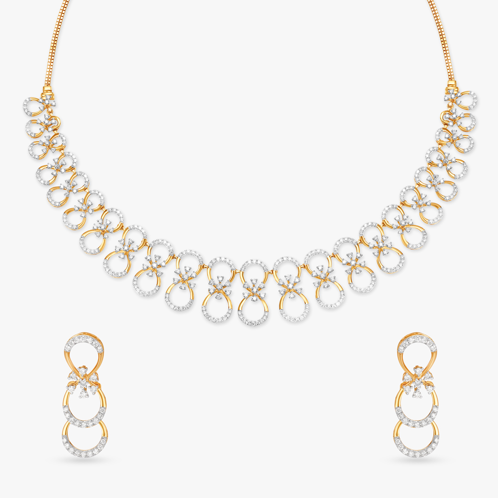 Infinite Grace Natural diamond Necklace Set
