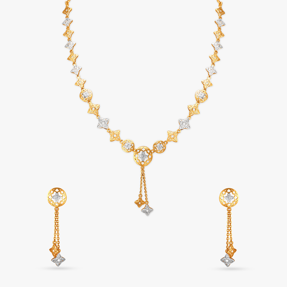 

Charming Floral Necklace Set