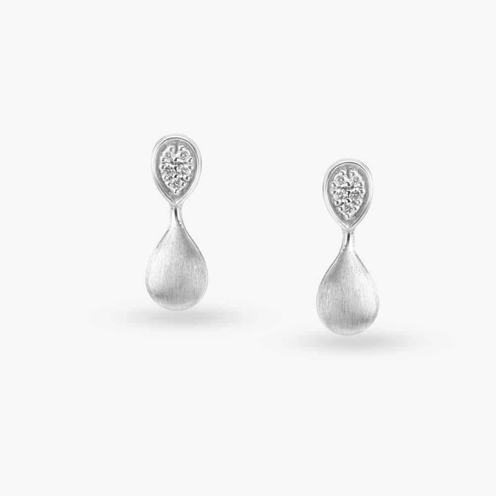 Teardrop Diamond Stud Earrings
